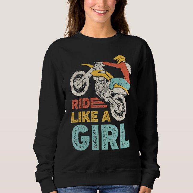 Sudadera Paseo Como Un Chica Sucio Motocross Enduro (Anverso)