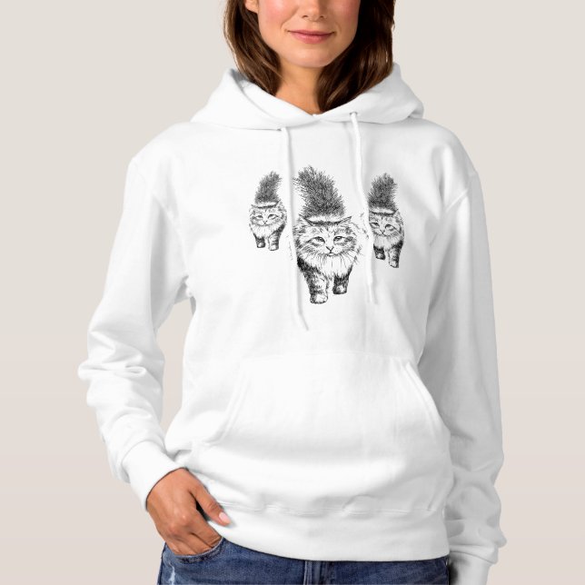 Sudadera Paseo de gato elegante (Anverso)