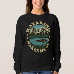 Sudadera Paseo en kayak al atardecer vintage me hace húmedo