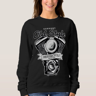 Sudadera Paseo en motocicleta retro vintage de estilo antig