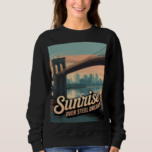 Sudadera Paseo matutino por el puente de Brooklyn