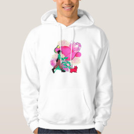 Sudadera Paseo por la ciudad chic con cachorro rojo lindo