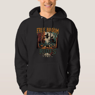 Sudadera Paseos en Escoba Gratis Bruja de Halloween Calaver