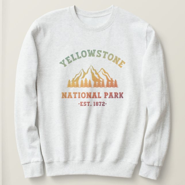 Sudadera Paseos por el Parque Nacional de Gradiente Yellows (Anverso del diseño)