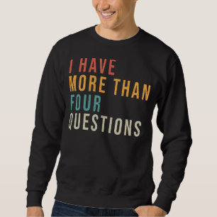 Sudadera Passover Seder Tengo Más De Cuatro Preguntas