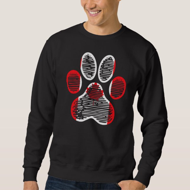 Sudadera Pasta de perro con hoja de arce Bandera canadiense (Anverso)
