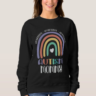 Sudadera Pastel Boho Arcoíris Orgullosa Mamá Autismo Famili