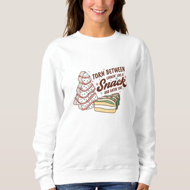 Sudadera Pastel de árbol de Navidad, cocina de Navidades (Anverso)