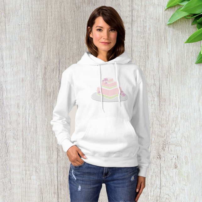 Sudadera Pastel de Boda cuadrado de mujeres Hoodie (Subido por el creador)