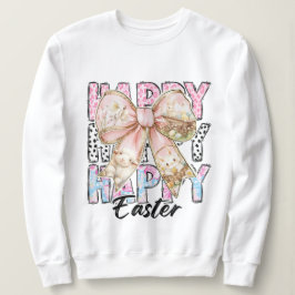 Sudadera Pastel de mujeres Feliz Pascua Coquette Bow
