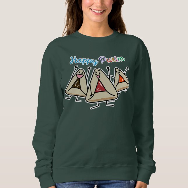 Sudadera Pastel de Purim hamantaschen Sameach Oznei Haman (Anverso)