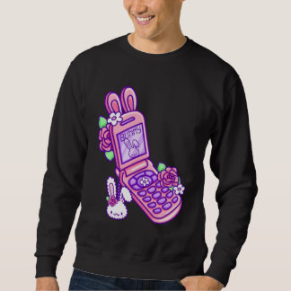 Sudadera Pastel Goth Flip Phone Vampire Bunny Y2K Aesthetic