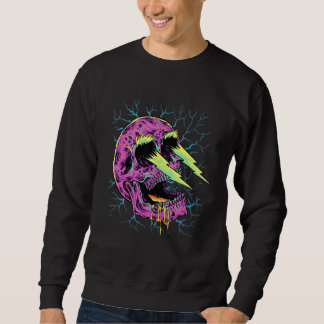 Sudadera Pastel Goth Lightning Skull Head Grunge Core Gothi