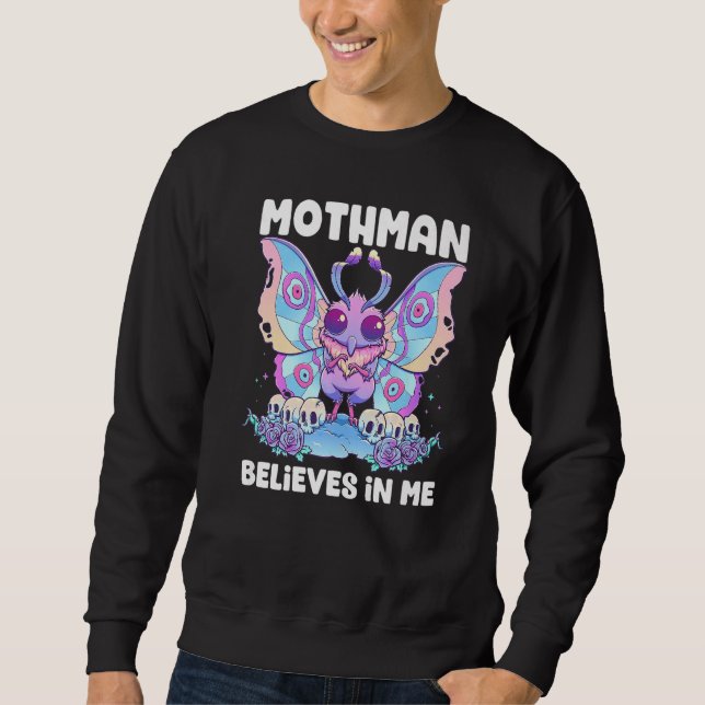 Sudadera Pastel Goth Mothman Cree En Mí Críptido Gótico (Anverso)