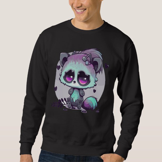 Sudadera Pastel Goth Raccoon Creepy Cute Menhera Gothic (Anverso)