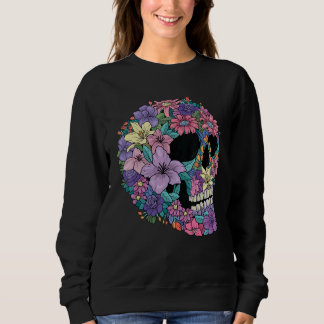 Sudadera Pastel Goth Rose Flower Floral Skull Tattoo Occult