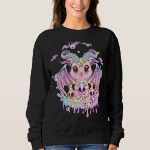 Sudadera Pastel Gótico Krampus Cat Cute Espeluznante Gato D
