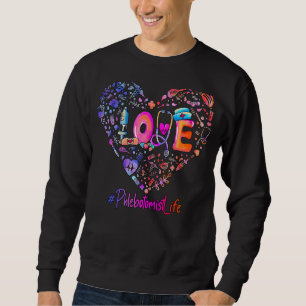 Sudadera Pastel Heart Love Phlebotomist Medical Tools Steth