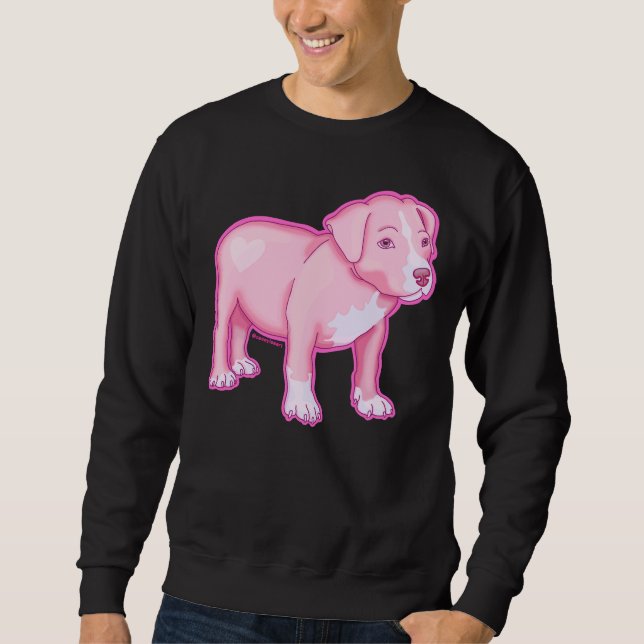 Sudadera Pastel Pitbull Rosa (Anverso)