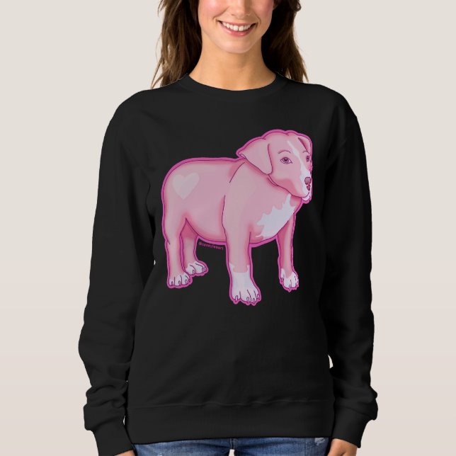 Sudadera Pastel Pitbull Rosa (Anverso)