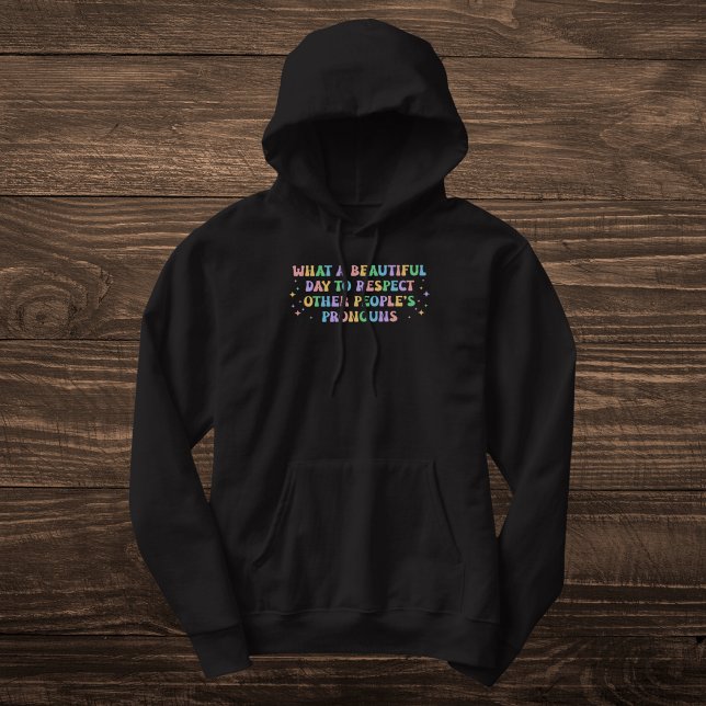 Sudadera Pastel Rainbow Pronoun Respect (Subido por el creador)