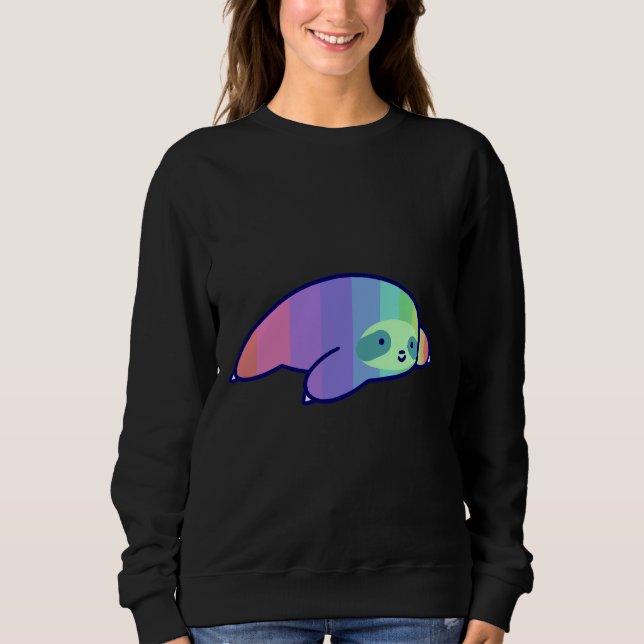 Sudadera Pastel Rainbow Sloth (Anverso)