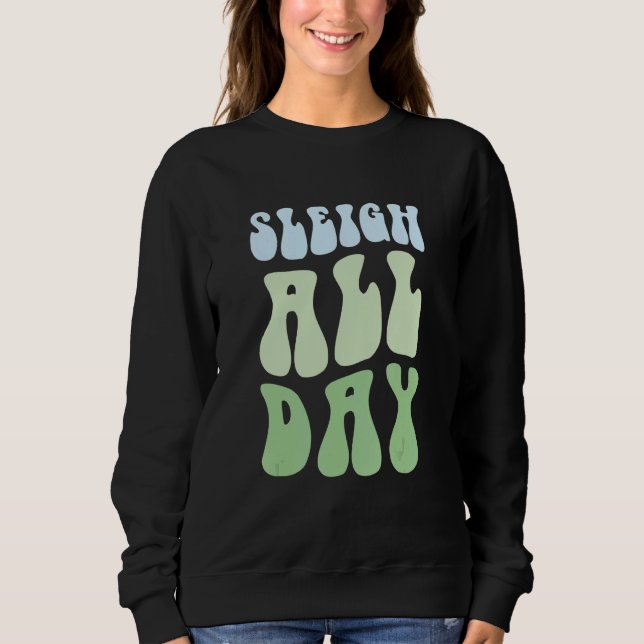 Sudadera Pastel Winter Christmas Sleigh All Day (Anverso)