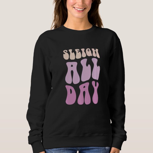 Sudadera Pastel Winter Christmas Sleigh All Day  2 (Anverso)