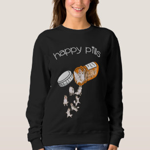 Sudadera Pastillas Felices Husky - Husky Lindo, Perro Diver