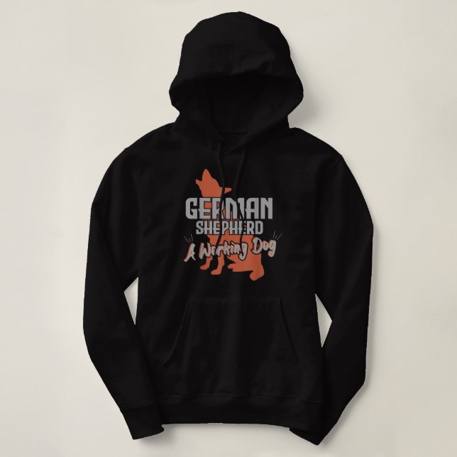 Sudadera Pastor Alemán Amantes De Perros Trabajadores (Diseño del anverso)
