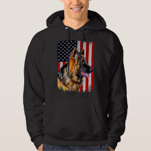 Sudadera Pastor Alemán Bandera Americana Pastor Alemán