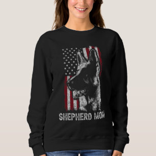 Sudadera Pastor Alemán Bandera Estadounidense 4 De Julio Pe