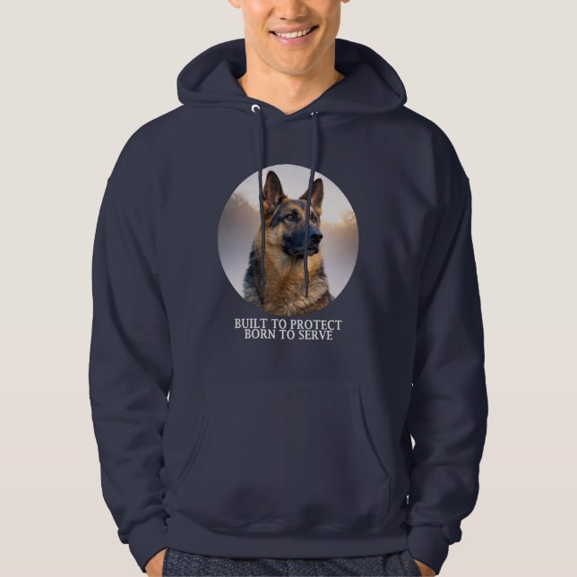 Sudadera Pastor Alemán Construido para Proteger (Anverso)