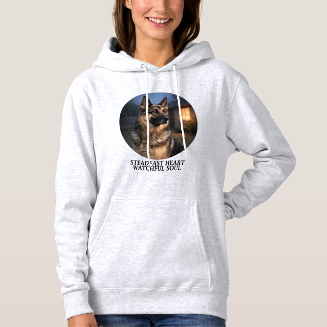 Sudadera Pastor Alemán Corazón Fiel (Anverso)