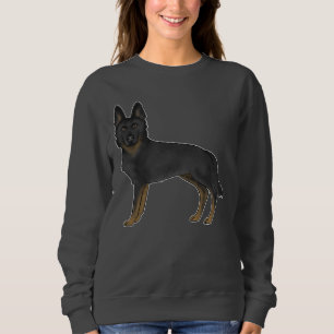 Sudadera Pastor Alemán de color negro bi-color lindo perro 