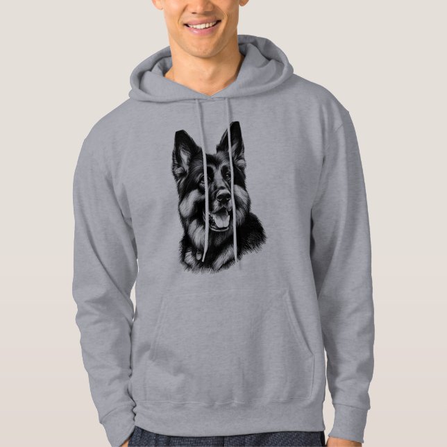 Sudadera Pastor alemán de dibujo (Anverso)