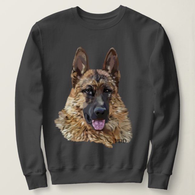 Sudadera Pastor Alemán de Pelo Largo (Anverso del diseño)