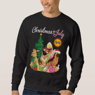 Sudadera Pastor Alemán Dogs Feliz Navidad En Julio Mothe