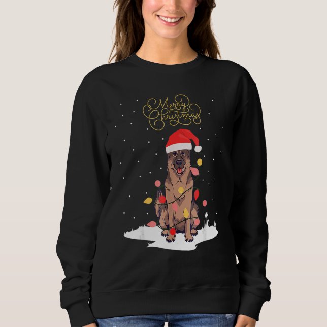 Sudadera Pastor alemán Feliz Navidad Navidad Shepherd Chris (Anverso)