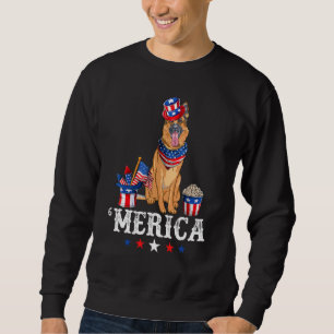 Sudadera Pastor Alemán Merica 4 De Julio Estadounidense F