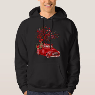 Sudadera Pastor alemán montando Camión Rojo Valentine Butte