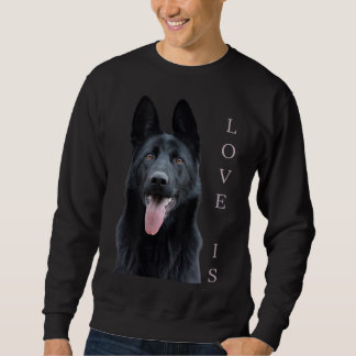 Sudadera Pastor alemán negro Pastor perro mamá papá amor