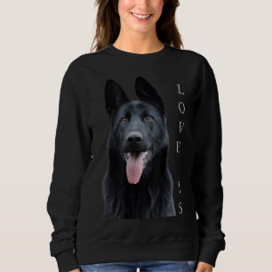 Sudadera Pastor alemán negro Pastor perro mamá papá amor