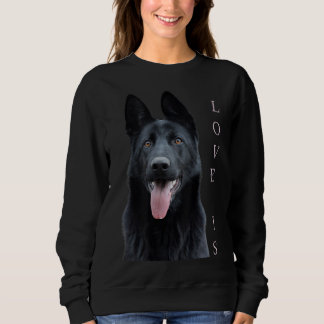 Sudadera Pastor alemán negro Pastor perro mamá papá amor