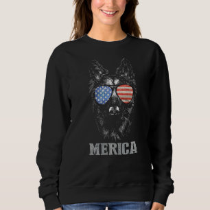 Sudadera Pastor Alemán Patriótico Dog Merica 4 De Julio U