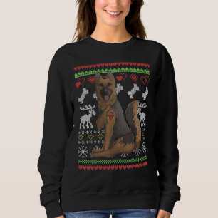 Sudadera Pastor alemán perro Papá Noel Navidades feos Pat