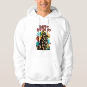 Sudadera Pastor Alemán Perro Pastor Feliz Cumpleaños Fiesta