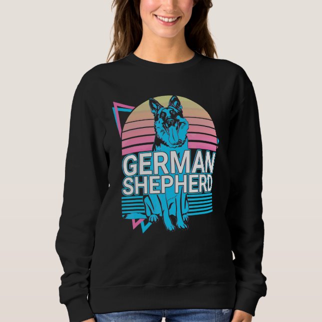 Sudadera Pastor Alemán Retro (Anverso)