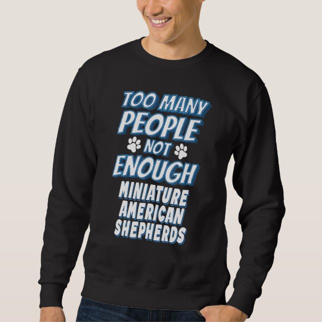 Sudadera Pastor Americano Miniatura Raza Perro Antisocial (Anverso)