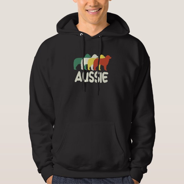 Sudadera Pastor australiano Aussie Dog Mom Dad (Anverso)